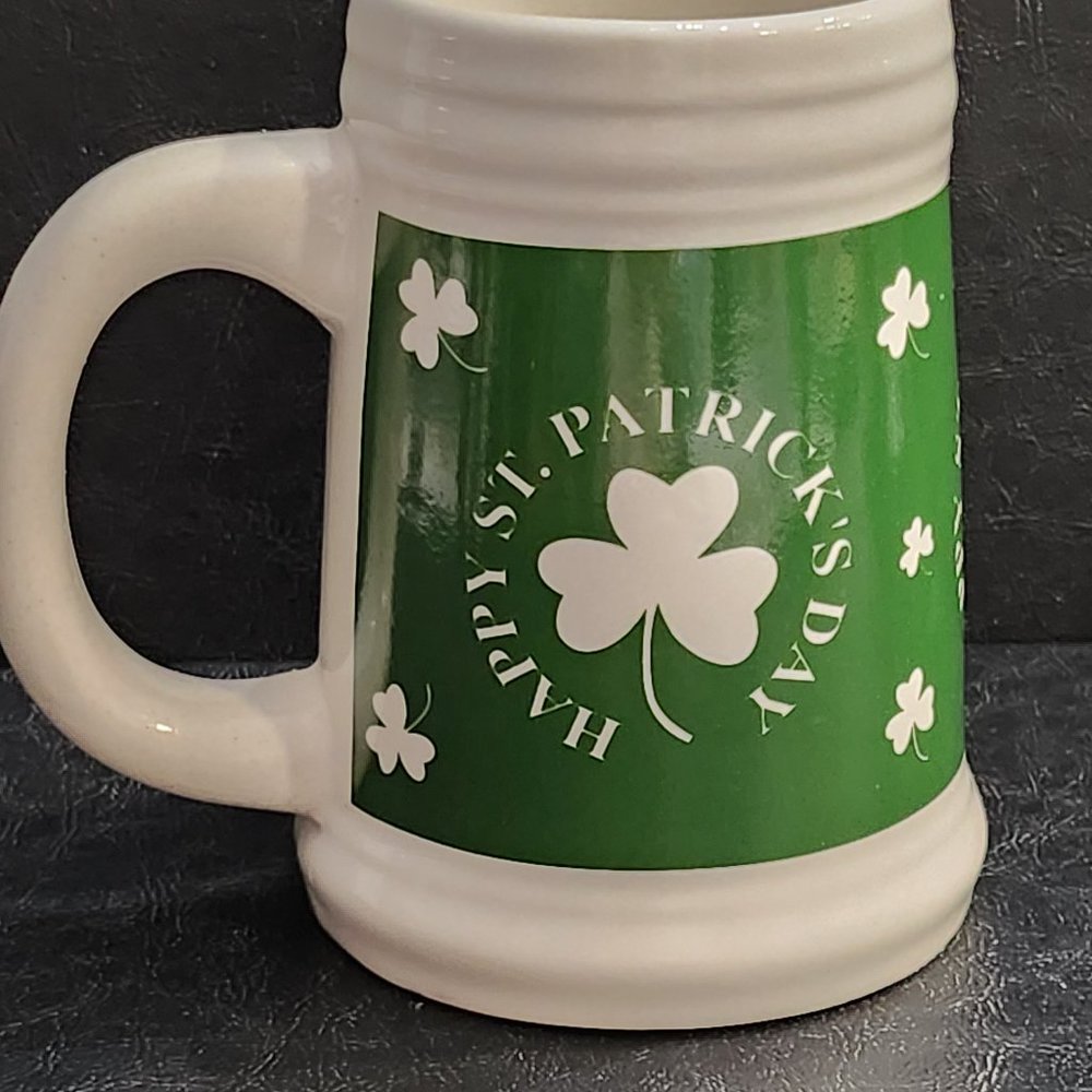 Large Happy St. Patrick's Day Stein Beer Coffee Mug Green Irish/MTY Internationa